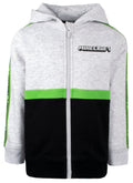 Sweat à capuche Minecraft – Zipped – gris et noir