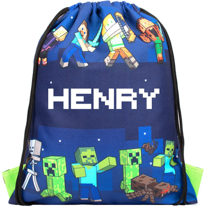 Official Minecraft Minecraft bleu Sac à cordon | enfant PE Sac