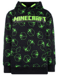 Sweat à capuche Minecraft – Creeper Pattern – noir