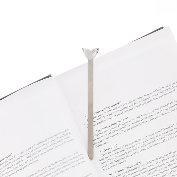 marque page coeur aile argent metalmorphose