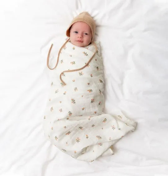 Lange XL en coton bio - Petites Fleurs
