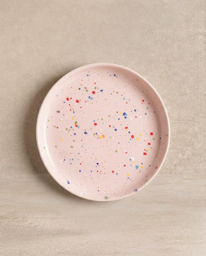 New Party Assiette à pain 17 cm Rose – assiette en grès faite main – Egg Back Home
