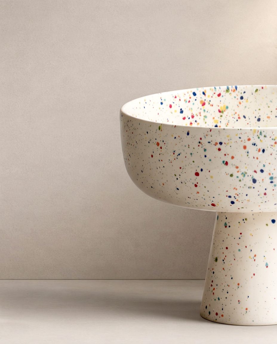 New Party Fruit Bowl 23cm White