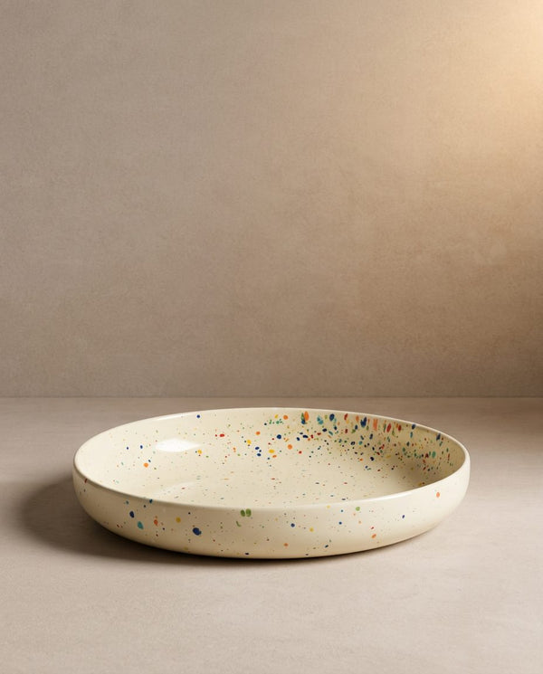 New Party Low Pasta Plate 23cm Yellow