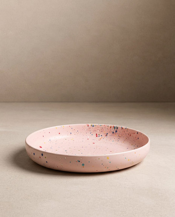 New Party Low Pasta Plate 23cm Pink