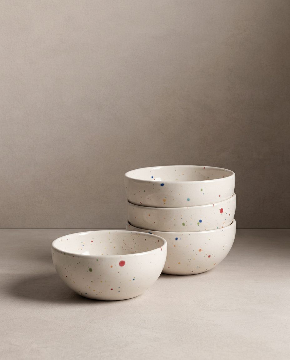 New Party Mini Bol Blanc – bol en grès fait main – Egg Back Home