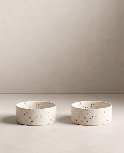 New Party Pet Bowl 14cm Set 2 White