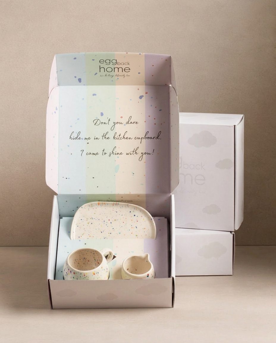 Ensemble New Party 1 petit plateau + 1 boule moyenne + 1 pot à lait - Collection Cadeau - Blanc
