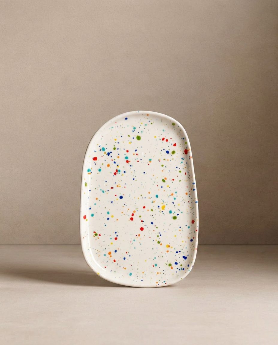 Ensemble New Party 1 petit plateau + 1 boule moyenne + 1 pot à lait - Collection Cadeau - Blanc