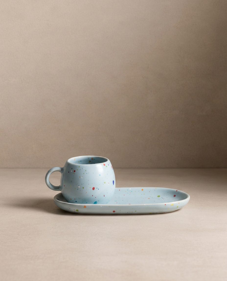 New Party Ball Mug 90ml Soft Blue