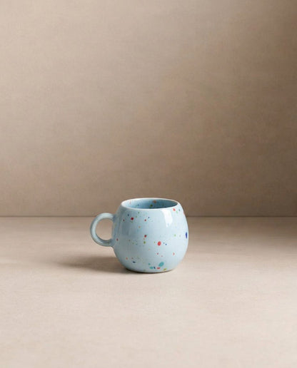 New Party Set 2 Tasses Expresso + 2 Mini Plateau Soft Blue