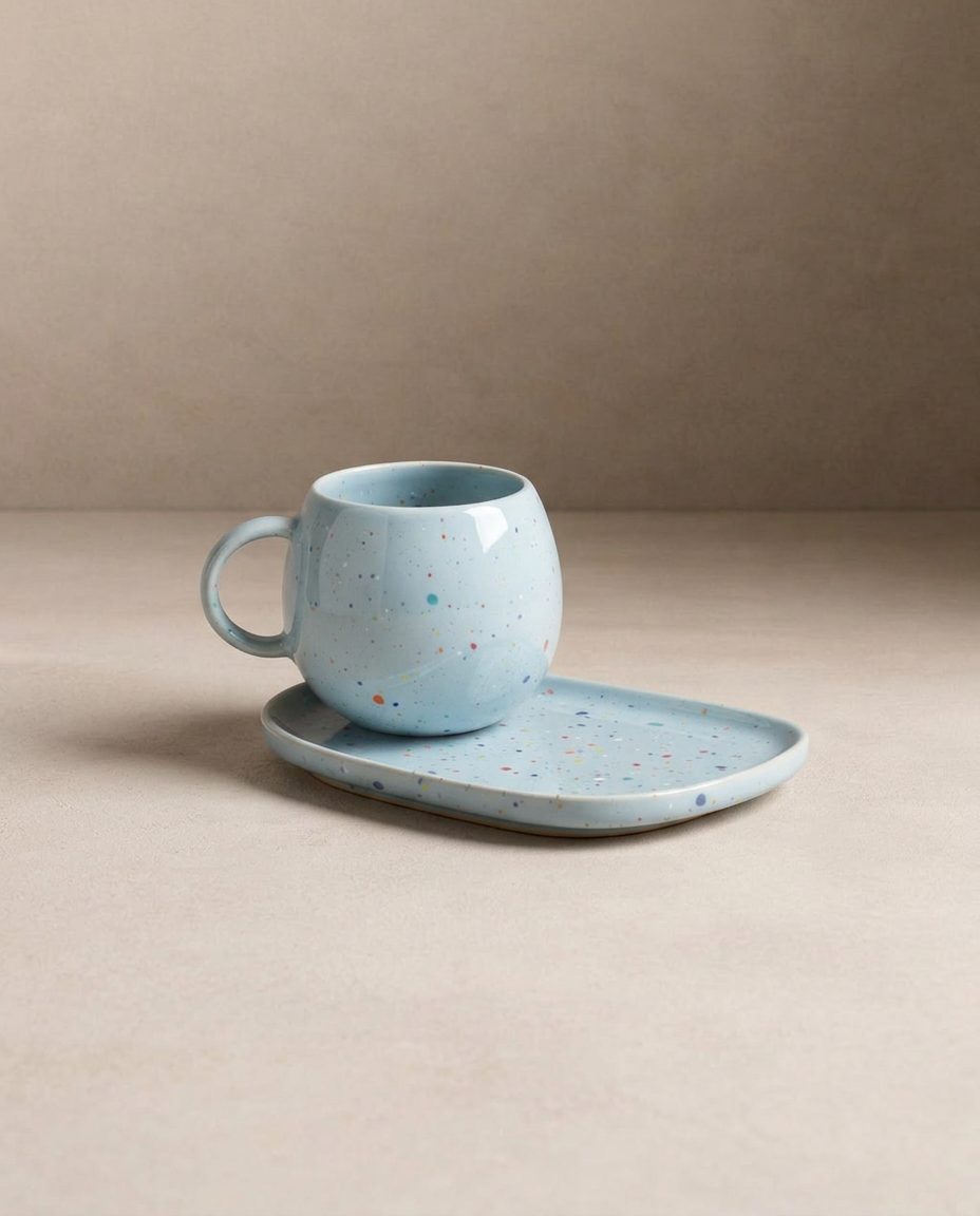 New Party Ball Mug 500ml Soft Blue