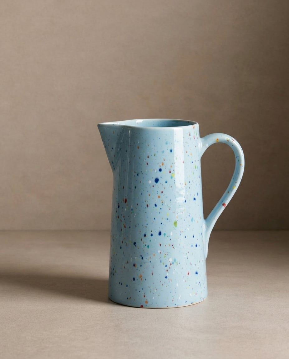 Pichet New Party en grès – 1,5 L – Bleu doux