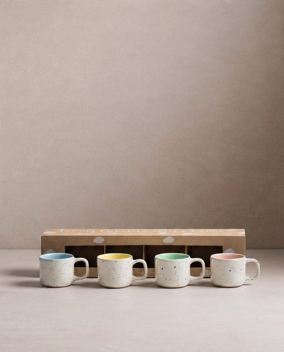 Ensemble Breeze Party Out – 4 tasses à expresso 60 ml – Couleurs mélangées