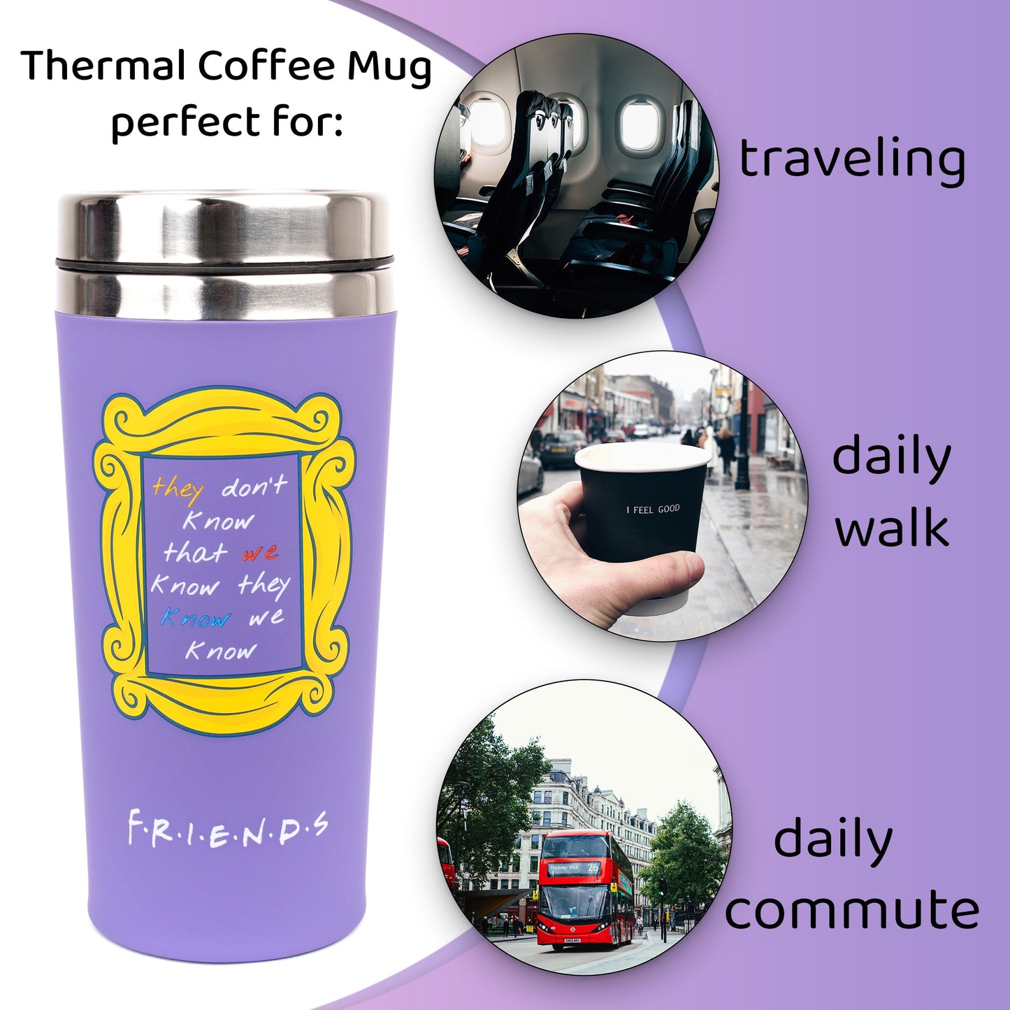 Friends Travel Mug – violet