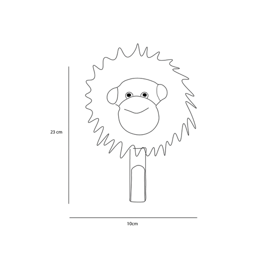 Porte-manteau peluche singe - Wild & Soft