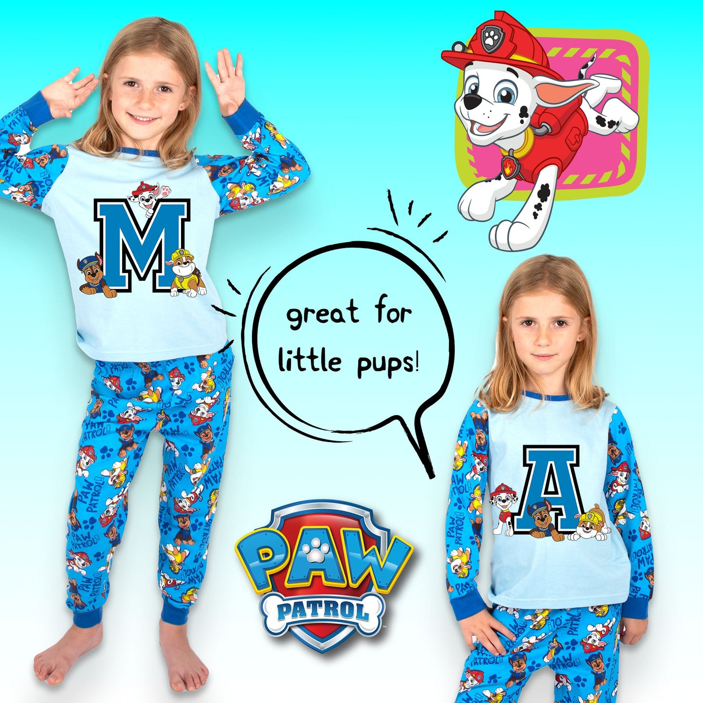 Paw Patrol Personalized Pyjama with Letter