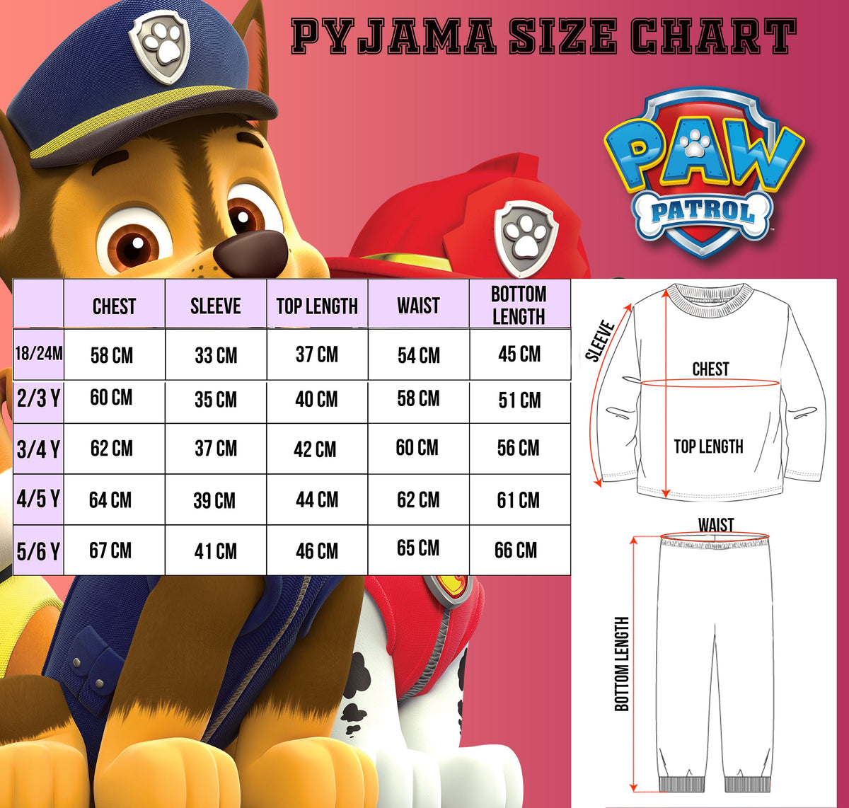 PAW Patrol Pyjamas - PUP Power
