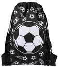Sac à cordon avec bandoulière – football noir
