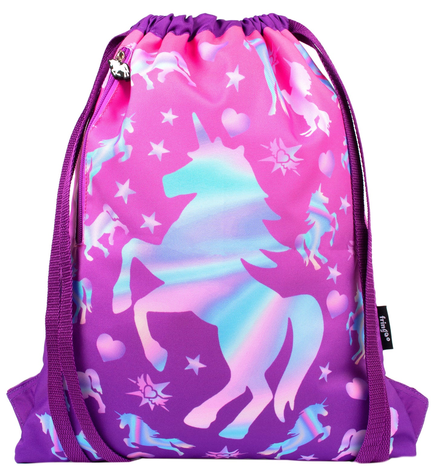 Sac à cordon avec bandoulière – licorne Ombre
