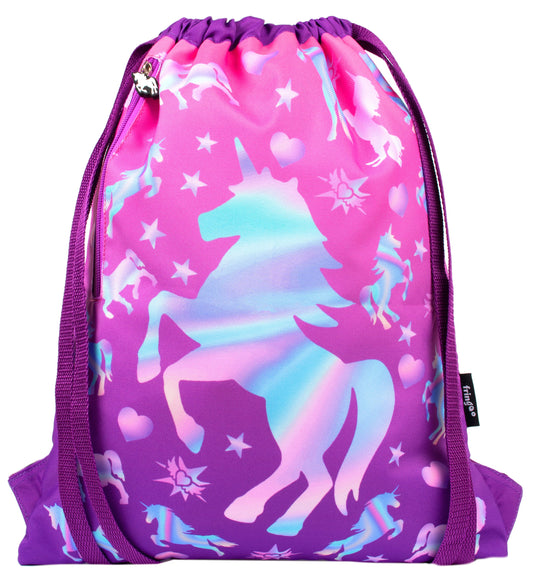Sac à cordon avec bandoulière – licorne Ombre