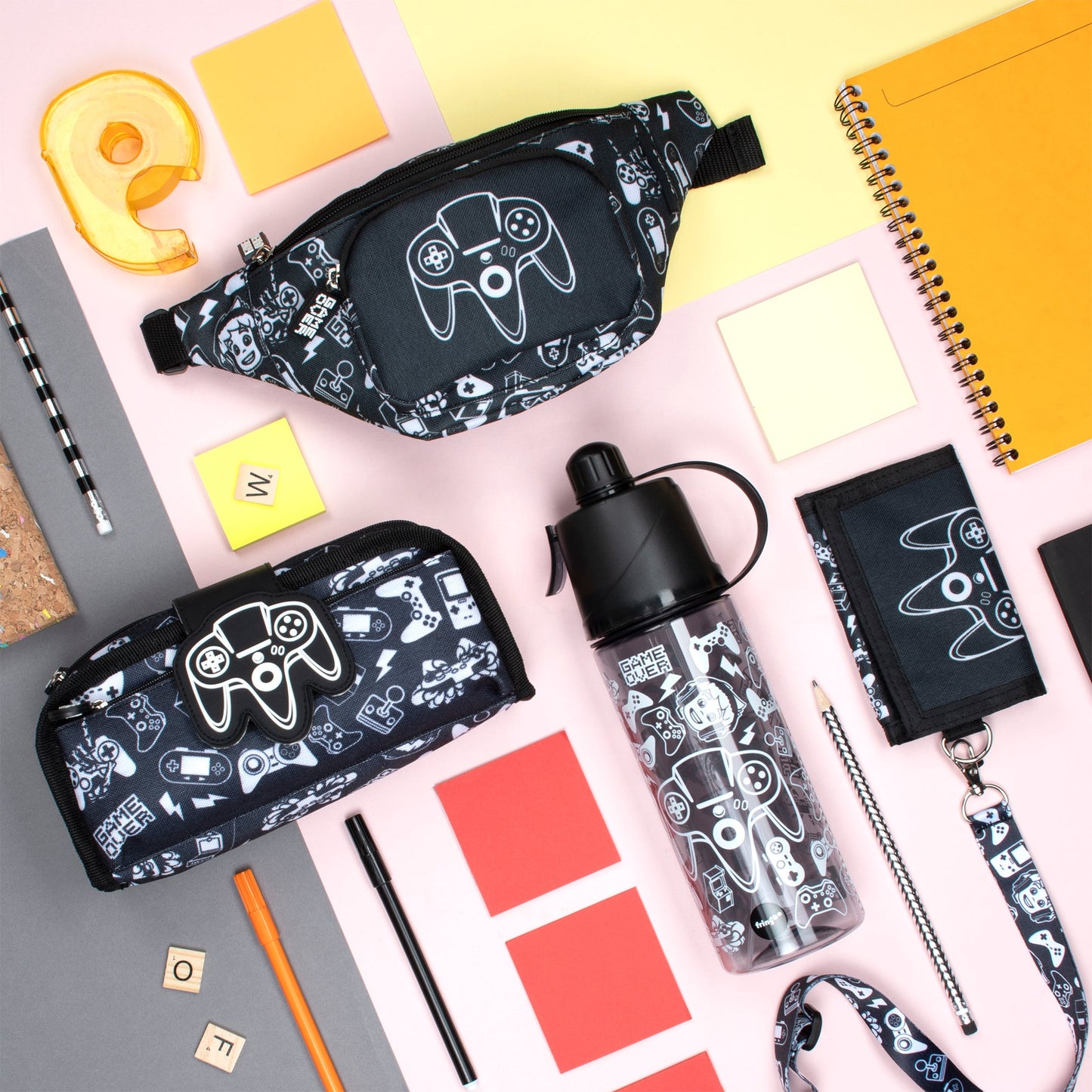 Trousse scolaire avec patch en silicone – Game On
