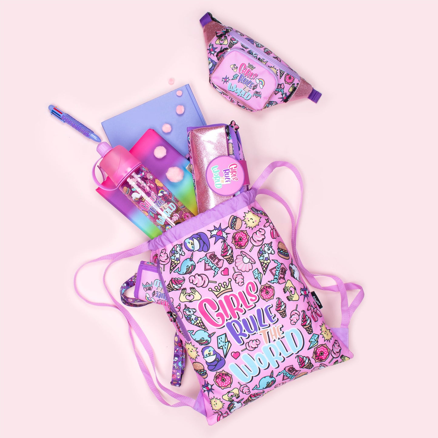 Trousse scolaire avec patch en silicone – Girls Rule
