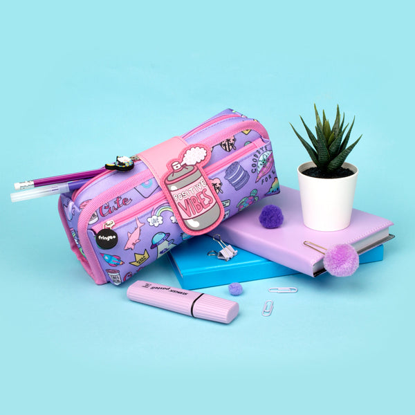 Trousse scolaire – Silicone Patch Positive Vibesl