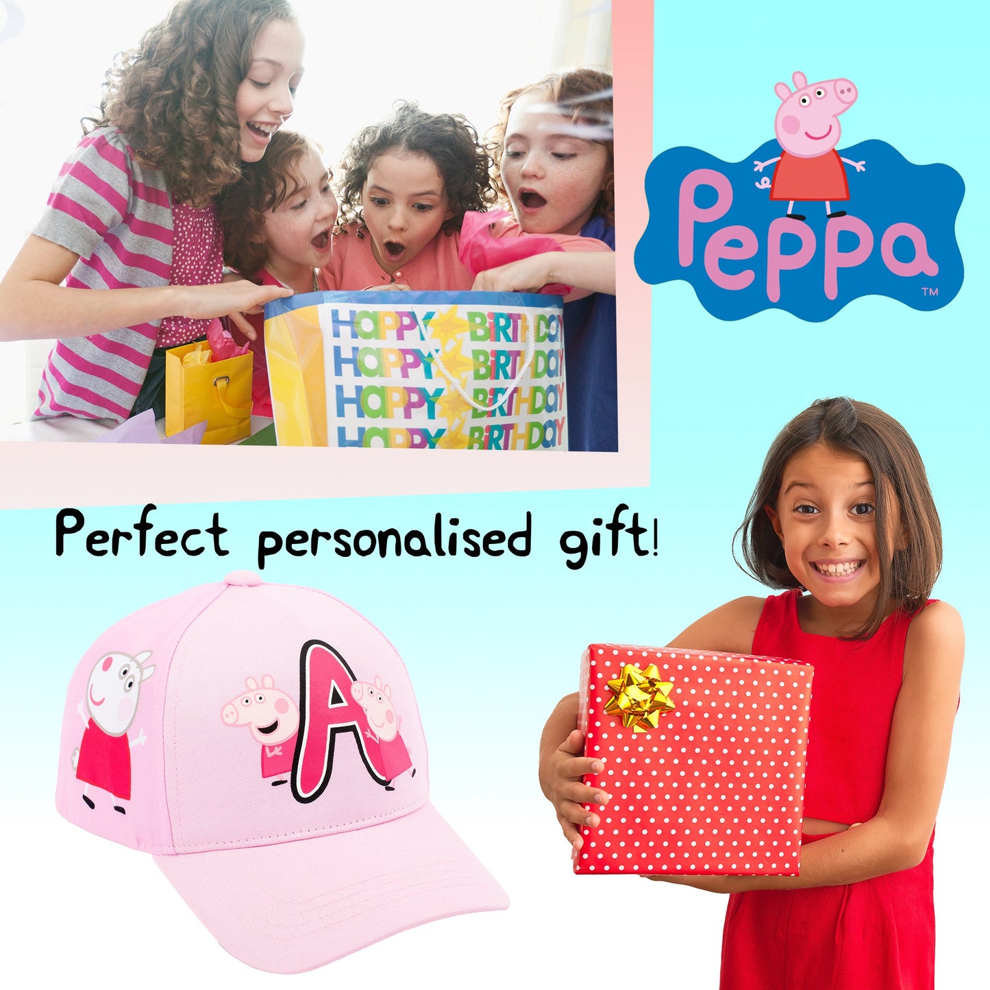 Personalized Summer Hat - Peppa Pig