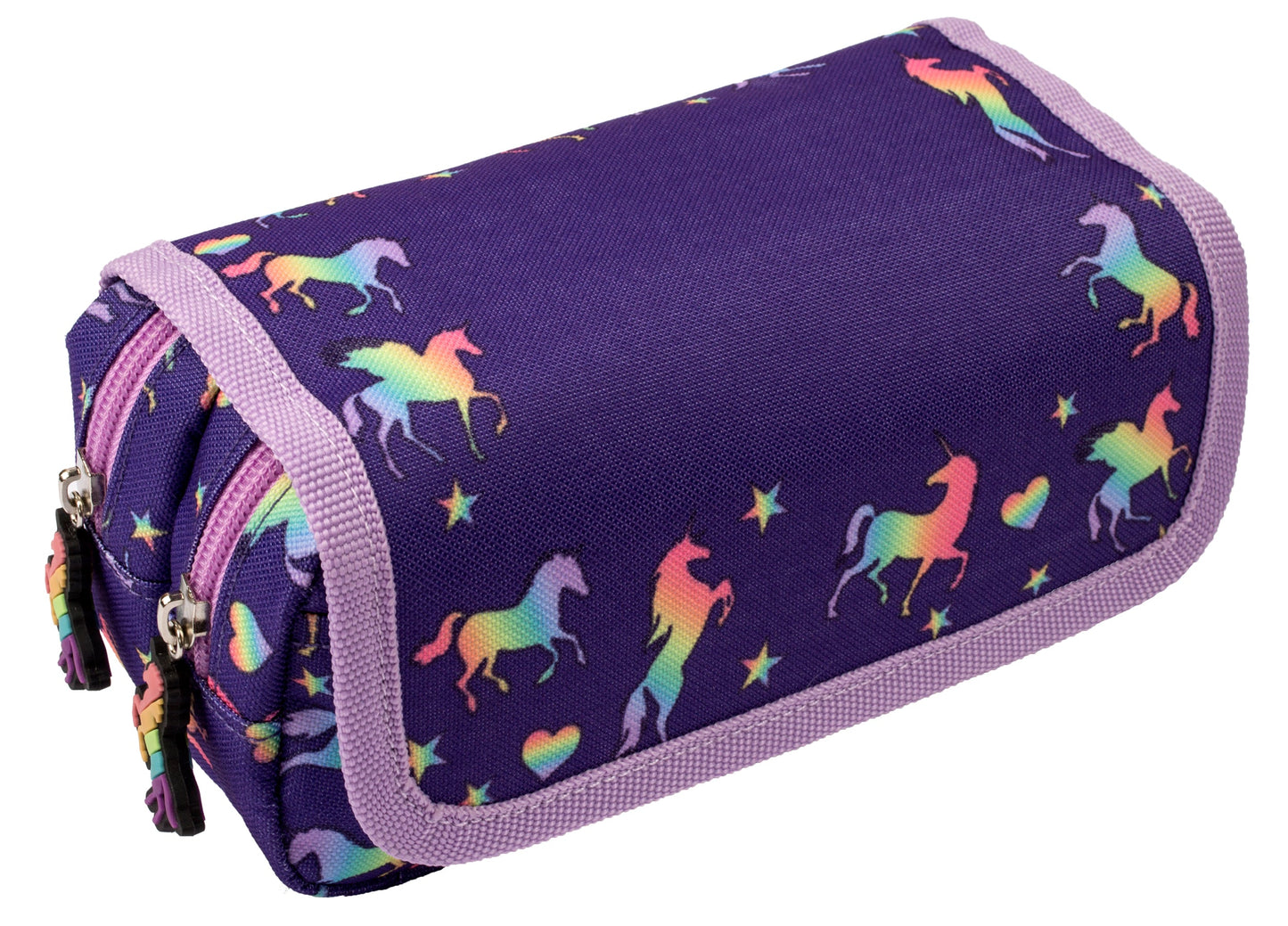 Trousse scolaire -violet licornes