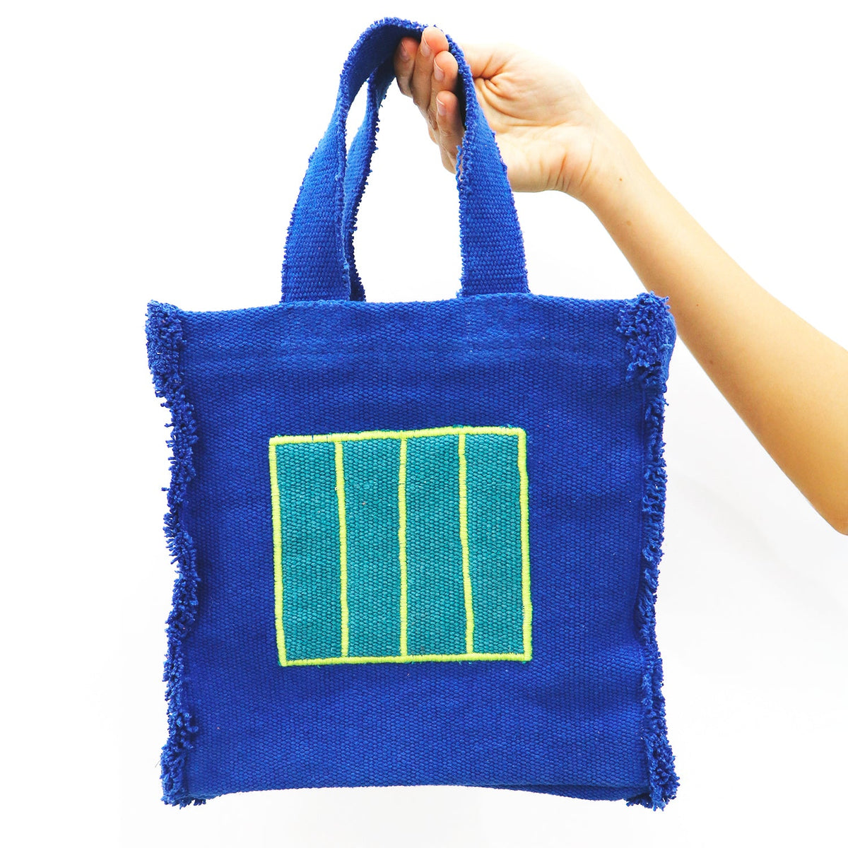 Sac à main textile bleu Cell – Oli&Carol x Peter Halley