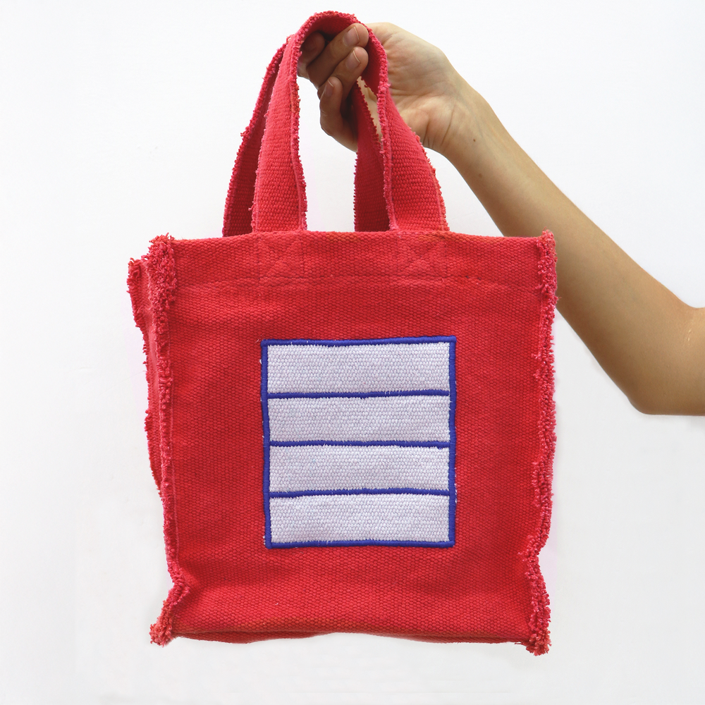 Sac à main textile rouge Cell – Oli&Carol x Peter Halley
