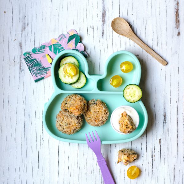 Assiette en Silicone Lapin Menthe