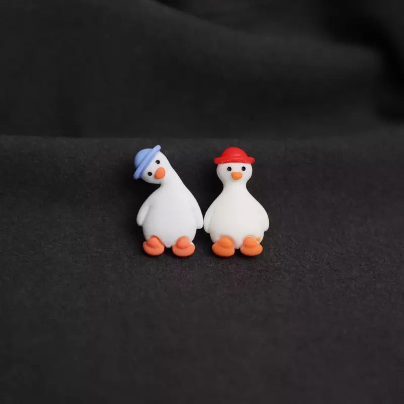 Pin Canard Blanc Chapeau Bleu
