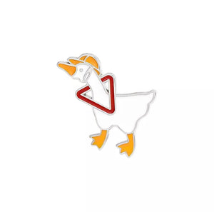 White Duck Worker Pin