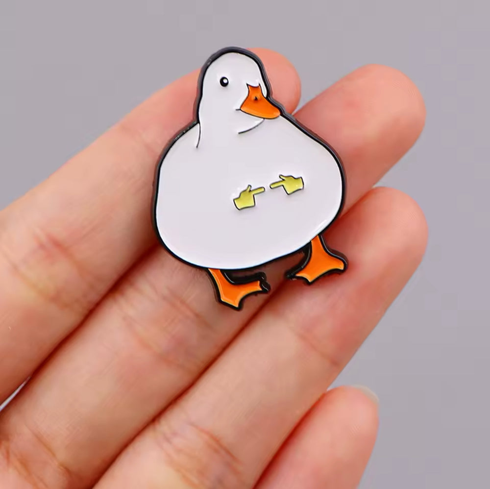 Pin's Canard Blanc Timide