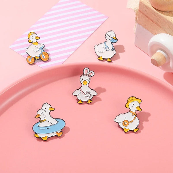Pin's Canard Blanc Vélo – visuel produit