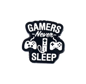 Gamer Never Sleeps Pin