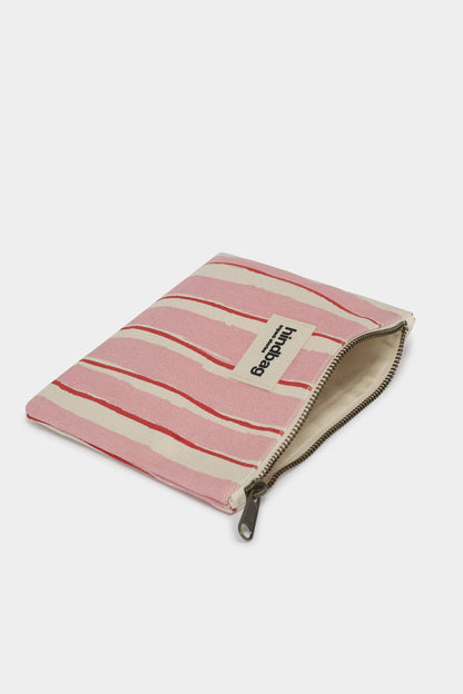 Pochette Lou Rayures Rouge et Rose