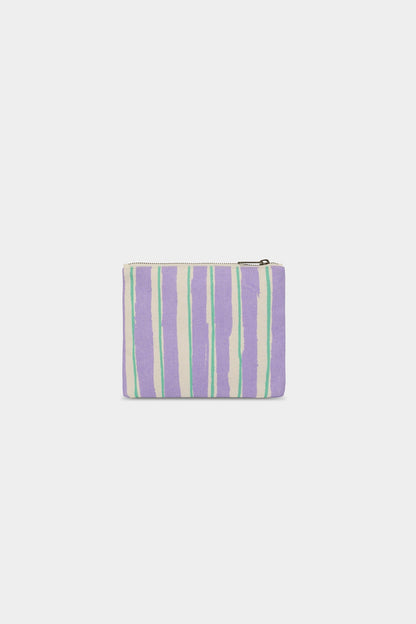 Pochette Lou Rayures Vert et Parme