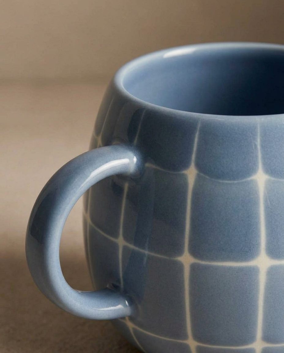 Tasse Pool en grès – 250 ml – Bleu ciel