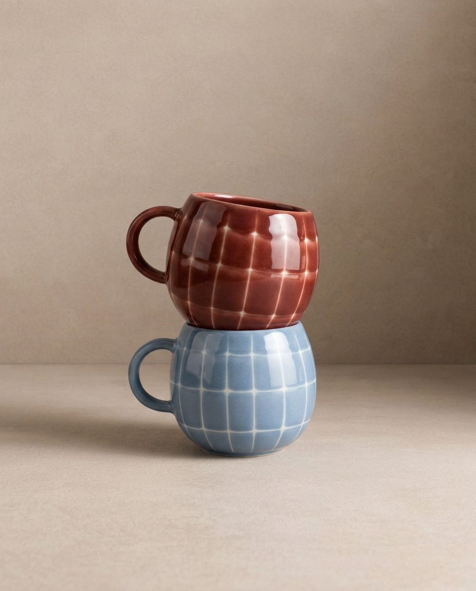 Tasse Pool en grès – 250 ml – Bleu ciel