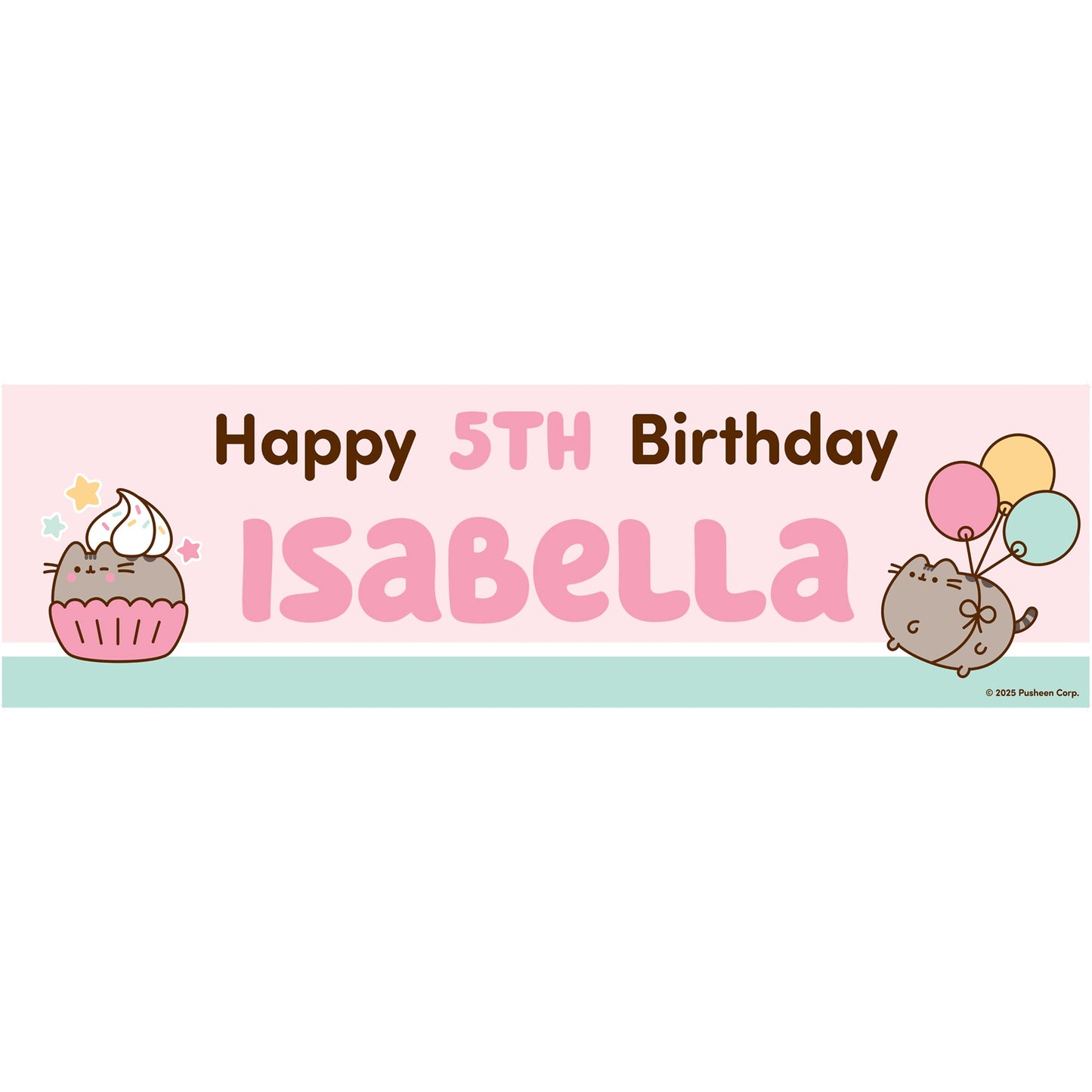 Pusheen Birthday Banner for enfant