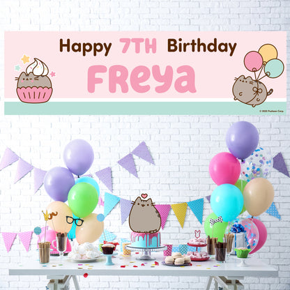 Pusheen Birthday Banner for enfant