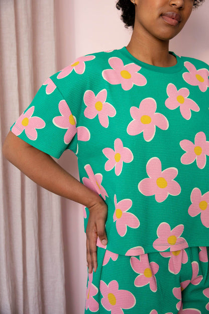 Pyjama gaufré Big Flowers - Hindbag x WAJ