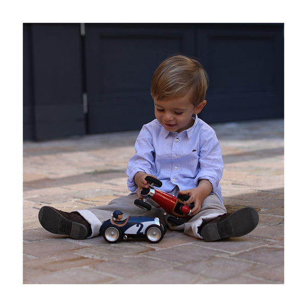 Blauwe raceauto