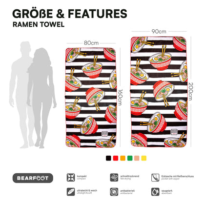 Ramen Beach Towel - Microfiber