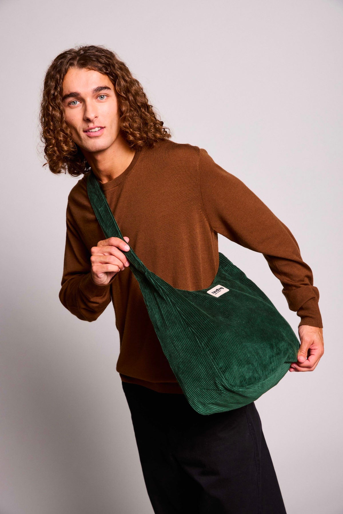 Sac hobo Claire Velours Sapin