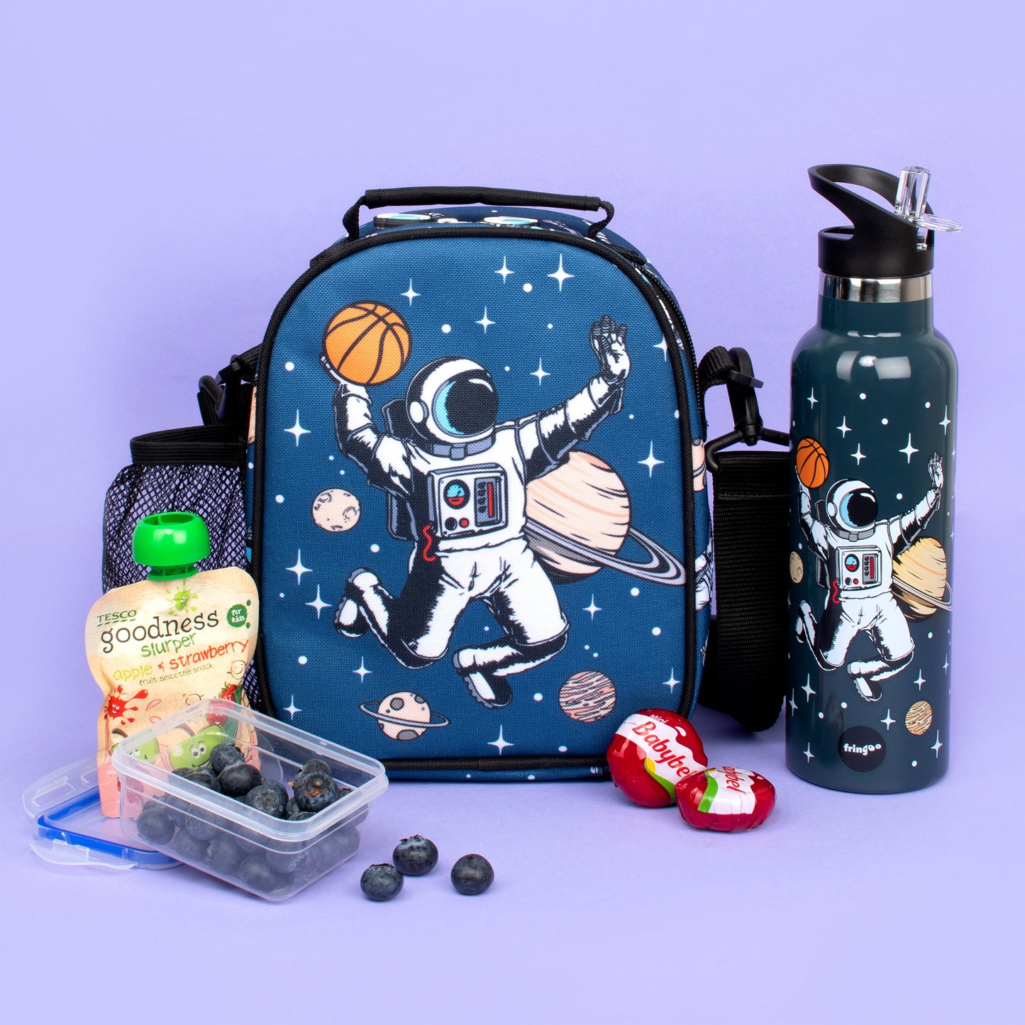 Gourde en acier inoxydable avec paille 600ml – Astronaut