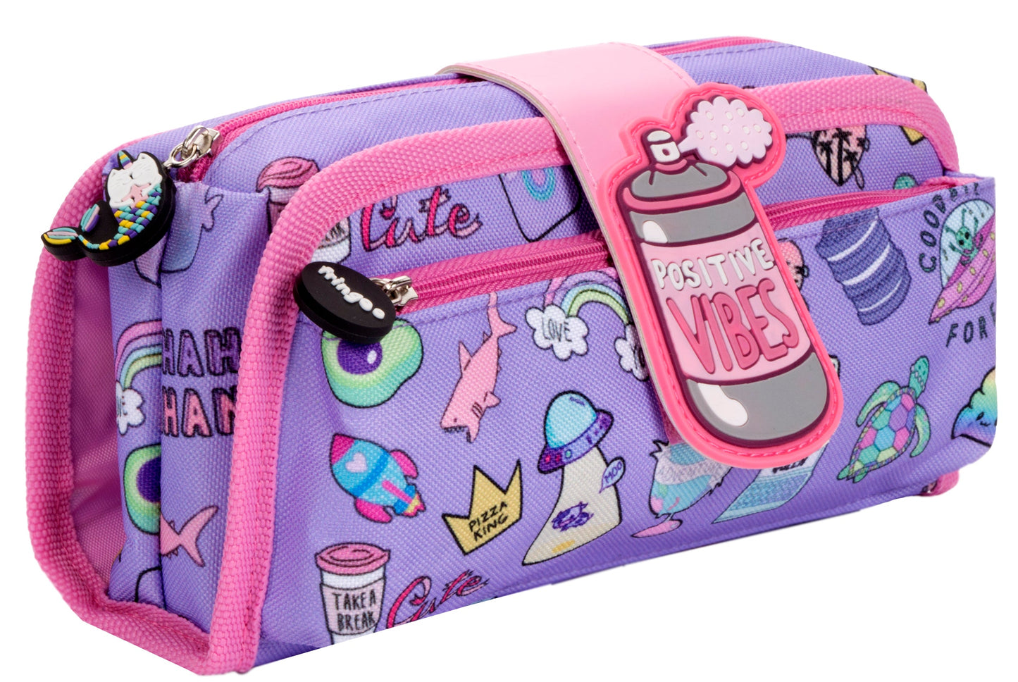 Silicone Patch Positive Vibes Pencil Case
